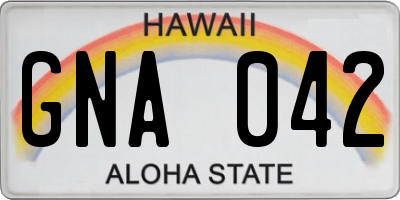 HI license plate GNA042