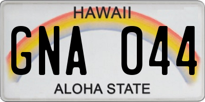 HI license plate GNA044
