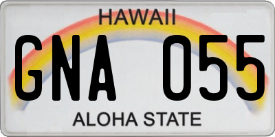 HI license plate GNA055