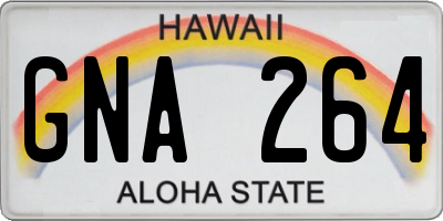 HI license plate GNA264