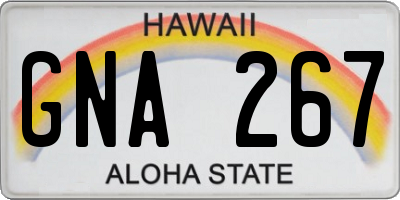 HI license plate GNA267
