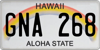 HI license plate GNA268