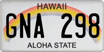HI license plate GNA298