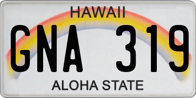 HI license plate GNA319