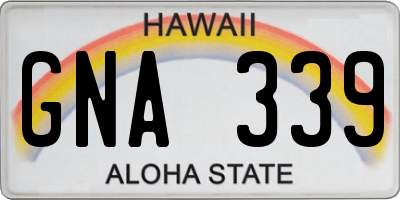 HI license plate GNA339