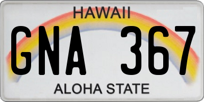 HI license plate GNA367
