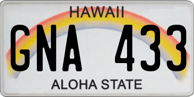 HI license plate GNA433