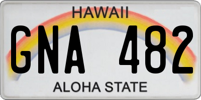 HI license plate GNA482