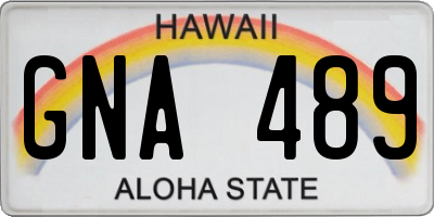 HI license plate GNA489
