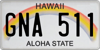 HI license plate GNA511