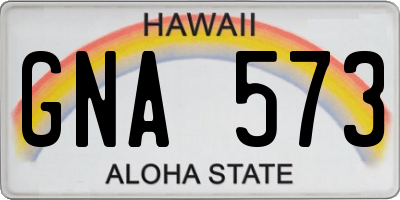 HI license plate GNA573