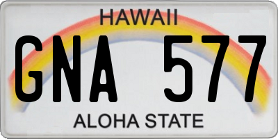 HI license plate GNA577