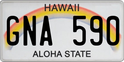 HI license plate GNA590