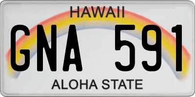 HI license plate GNA591