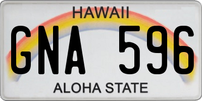 HI license plate GNA596