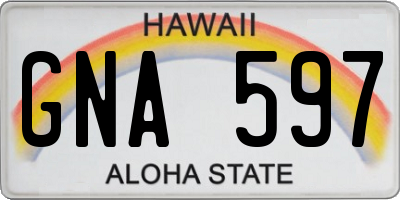 HI license plate GNA597