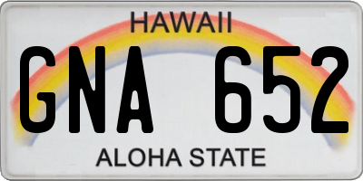 HI license plate GNA652