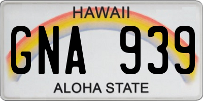 HI license plate GNA939