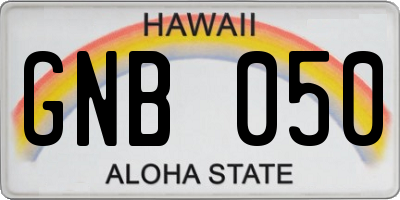 HI license plate GNB050