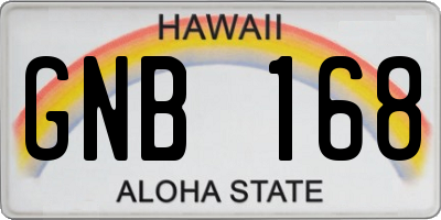 HI license plate GNB168