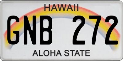 HI license plate GNB272