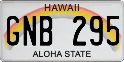 HI license plate GNB295