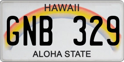 HI license plate GNB329