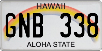 HI license plate GNB338