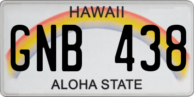 HI license plate GNB438