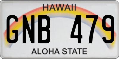 HI license plate GNB479