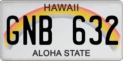 HI license plate GNB632