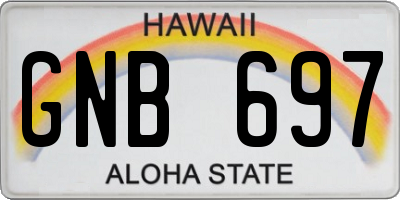 HI license plate GNB697