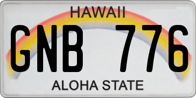 HI license plate GNB776