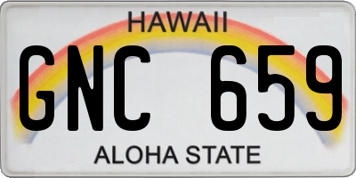 HI license plate GNC659