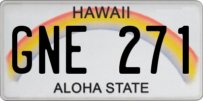 HI license plate GNE271