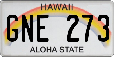 HI license plate GNE273