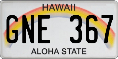 HI license plate GNE367