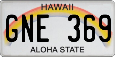 HI license plate GNE369