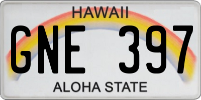 HI license plate GNE397