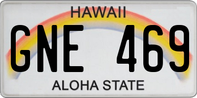 HI license plate GNE469
