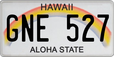 HI license plate GNE527