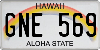 HI license plate GNE569