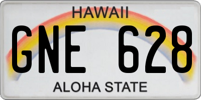 HI license plate GNE628