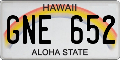HI license plate GNE652