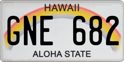 HI license plate GNE682