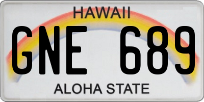 HI license plate GNE689