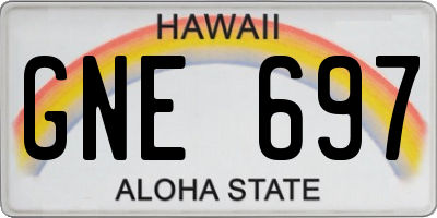 HI license plate GNE697