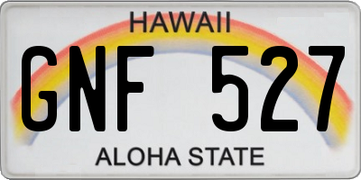 HI license plate GNF527
