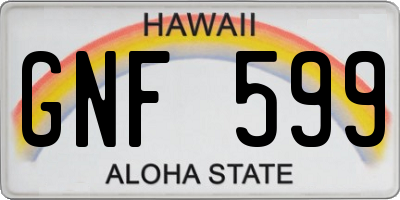 HI license plate GNF599