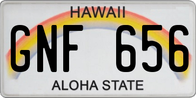 HI license plate GNF656